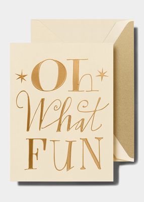 Oh What Fun Foil-Embossed Cards, Set of 10