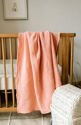 Oilo 2-Pack Organic Cotton Muslin Swaddle Blankets in Eggshell/Rose