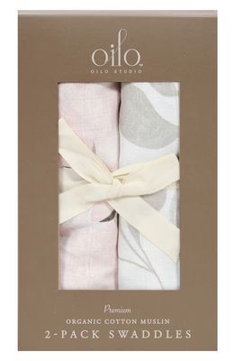 Oilo 2-Pack Swaddle Blankets in Blush 