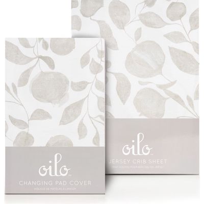 Oilo Changing Pad Cover & Fitted Crib Sheet Set in Tan 