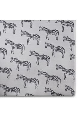 Oilo Zebra Jersey Crib Sheet in Gray