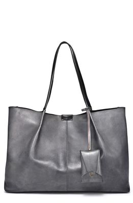 OLD TREND Calla Leather Tote Bag in Grey