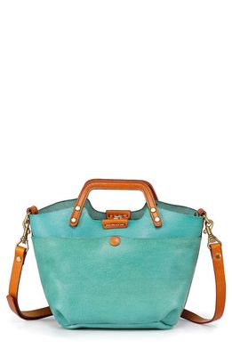 OLD TREND Sprout Land Mini Leather Tote in Aqua