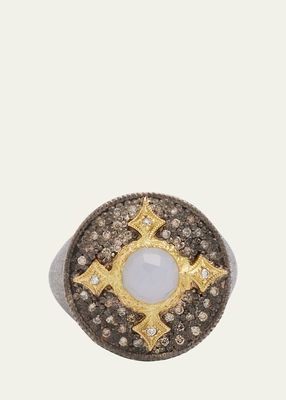 Old World Chalcedony Statement Ring