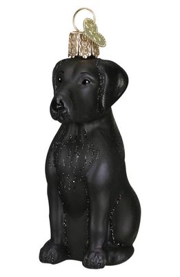 Old World Christmas Black Labrador Glass Ornament