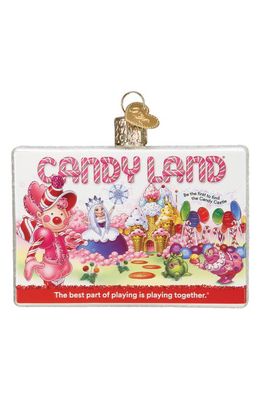 Old World Christmas Candy Land Glass Ornament in White/Red/Pink/Multi