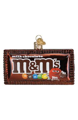 Old World Christmas M & M's Milk Chocolate Glass Ornament in Brown/White/Multi