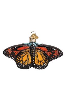 Old World Christmas Monarch Butterfly Glass Ornament in Yellow/Orang/Black