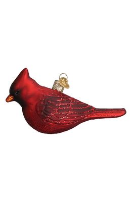 Old World Christmas Northern Cardinal Glass Ornament in Red