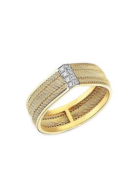 Olden 14K Yellow Gold & 0.11 TCW Diamond Drop Ring