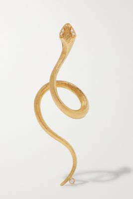 OLE LYNGGAARD COPENHAGEN - Snakes 18-karat Gold Diamond Earring - one size