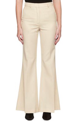 Olenich Off-White Flared Trousers