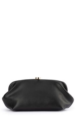 Olga Berg Josefina Faux Leather Frame Clutch in Black 