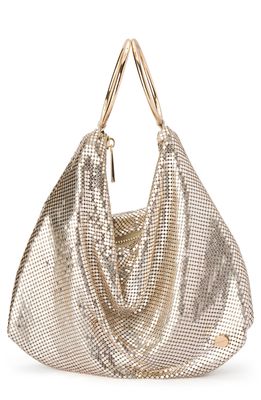 Olga Berg Shar Mesh Convertible Bag in Gold