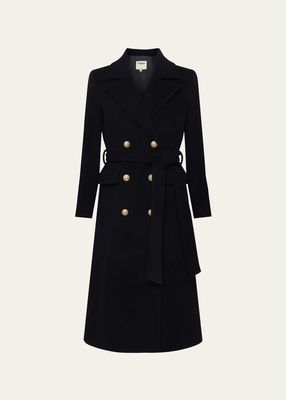 Olina Double-Breasted Belted Coat