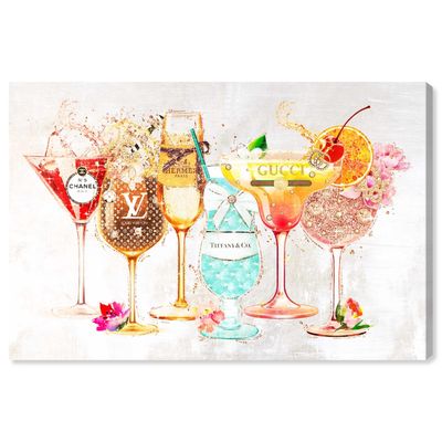 Oliver Gal Drinks and Spirits 'Spirits Feast' Fashion in Yellowish 45 x 30