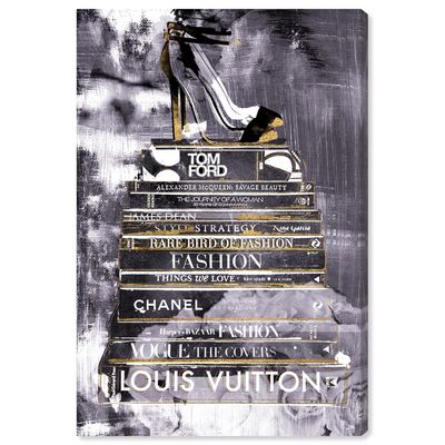 Oliver Gal Fashion and Glam 'Amethyst Fashion Thoughts' Books in Silver 24 x 36