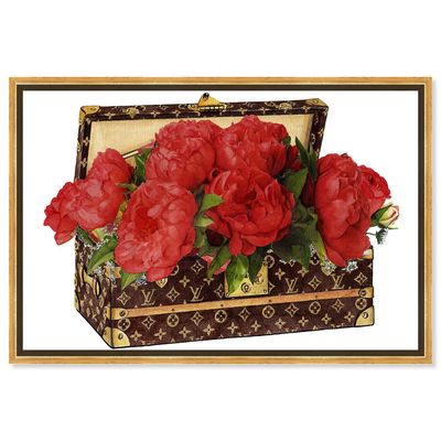 Oliver Gal Floral and Botanical 'Red Peony Box' Florals in Cardinal 45 x 30