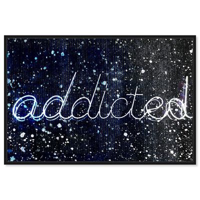 Oliver Gal Typography and Quotes 'Addicted' Quotes and Sayings Wall Art in Silver 45 x