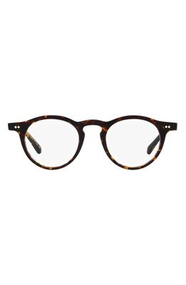 Oliver Peoples 45mm Round Optical Glasses in Brown Wood