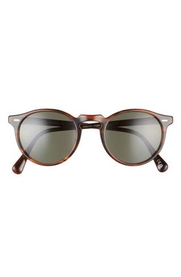 Oliver Peoples 47mm Polarized Phantos Sunglasses in Dark Tortoise