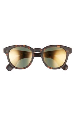 Oliver Peoples 50mm Round Sunglasses in Brown