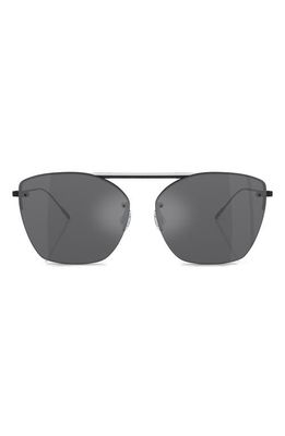 Oliver Peoples 61mm Irregular Sunglasses in Matte Black