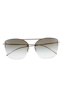 Oliver Peoples 61mm Ziane Gradient Mirrored Sunglasses in Green