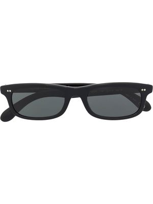 Oliver Peoples barbwire-print rectangle-frame sunglasses - Black