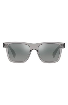Oliver Peoples Casian 54mm Rectangular Sunglasses in Grey/Dark Grey Mirror