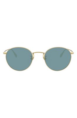 Oliver Peoples Coleridge Sun 50mm Tinted Round Sunglasses in Gold