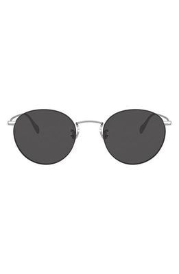 Oliver Peoples Coleridge Sun 50mm Tinted Round Sunglasses in Silver