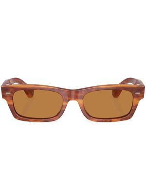Oliver Peoples Davri rectangle-frame sunglasses - 174253 Sugi Tortoise