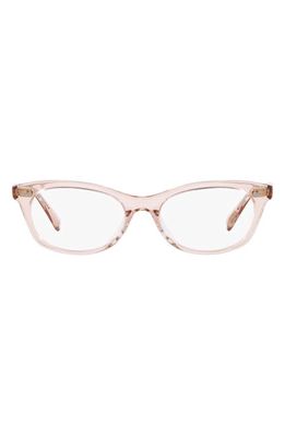 Oliver Peoples Dezerai 51mm Oval Optical Glasses in Rose Gold
