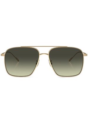 Oliver Peoples Dresner aviator-frame sunglasses - 5292BH Gold
