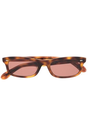 Oliver Peoples Fai tortoiseshell rectangle sunglasses - Brown