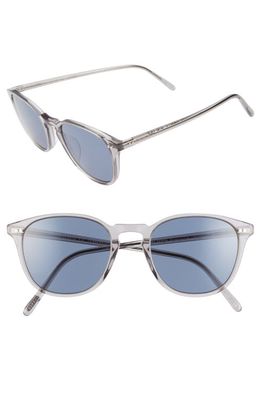 Oliver Peoples Forman L. A. 51mm Polarized Round Sunglasses in Workman Grey/Blue