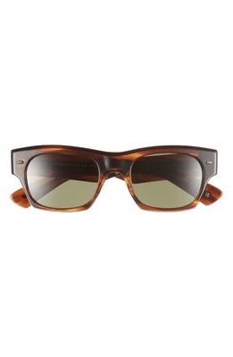 Oliver Peoples Kasdan 51mm Rectangular Sunglasses in Brown Wood