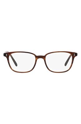 Oliver Peoples Maslon 53mm Square Optical Glasses in Brown Wood