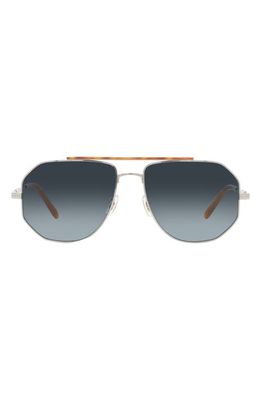 Oliver Peoples Moraldo 59mm Gradient Irregular Sunglasses in Dark Blue