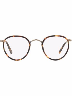 Oliver Peoples MP-2 round tortoiseshell glasses - Brown