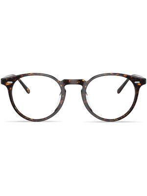 Oliver Peoples N.02 round-frame glasses - Brown