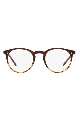 Oliver Peoples O'Malley 45mm Round Optical Glasses in Lite Brown
