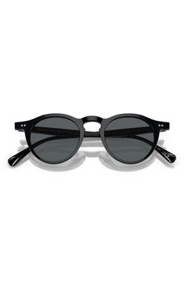 Oliver Peoples OP-13 47mm Polarized Round Sunglasses in Black