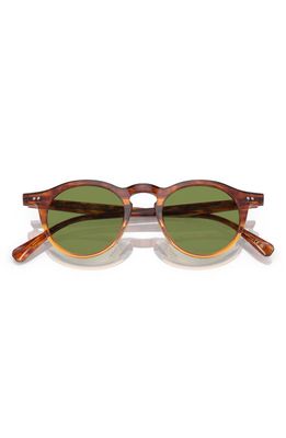 Oliver Peoples OP-13 47mm Round Sunglasses in Amber