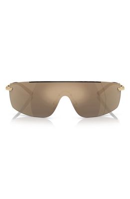 Oliver Peoples Roger Federer 138mm Rimless Shield Sunglasses in Gold Tortoise