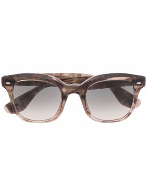 Oliver Peoples transparent square-frame sunglasses - Brown