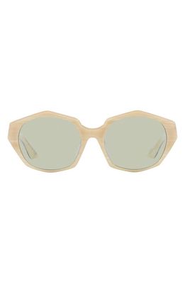 Oliver Peoples x KHAITE 1971C 57mm Irregular Sunglasses in Light Beige