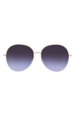 Oliver Peoples Ysela 60mm Gradient Pilot Sunglasses in Soft Gold/Dark Blue Gradient