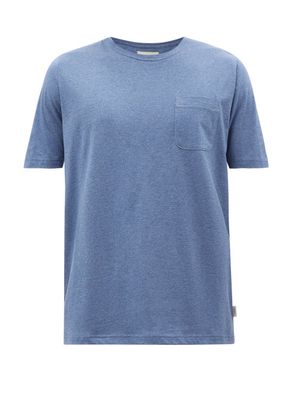 Oliver Spencer - Chest-pocket Organic-cotton Jersey T-shirt - Mens - Light Blue